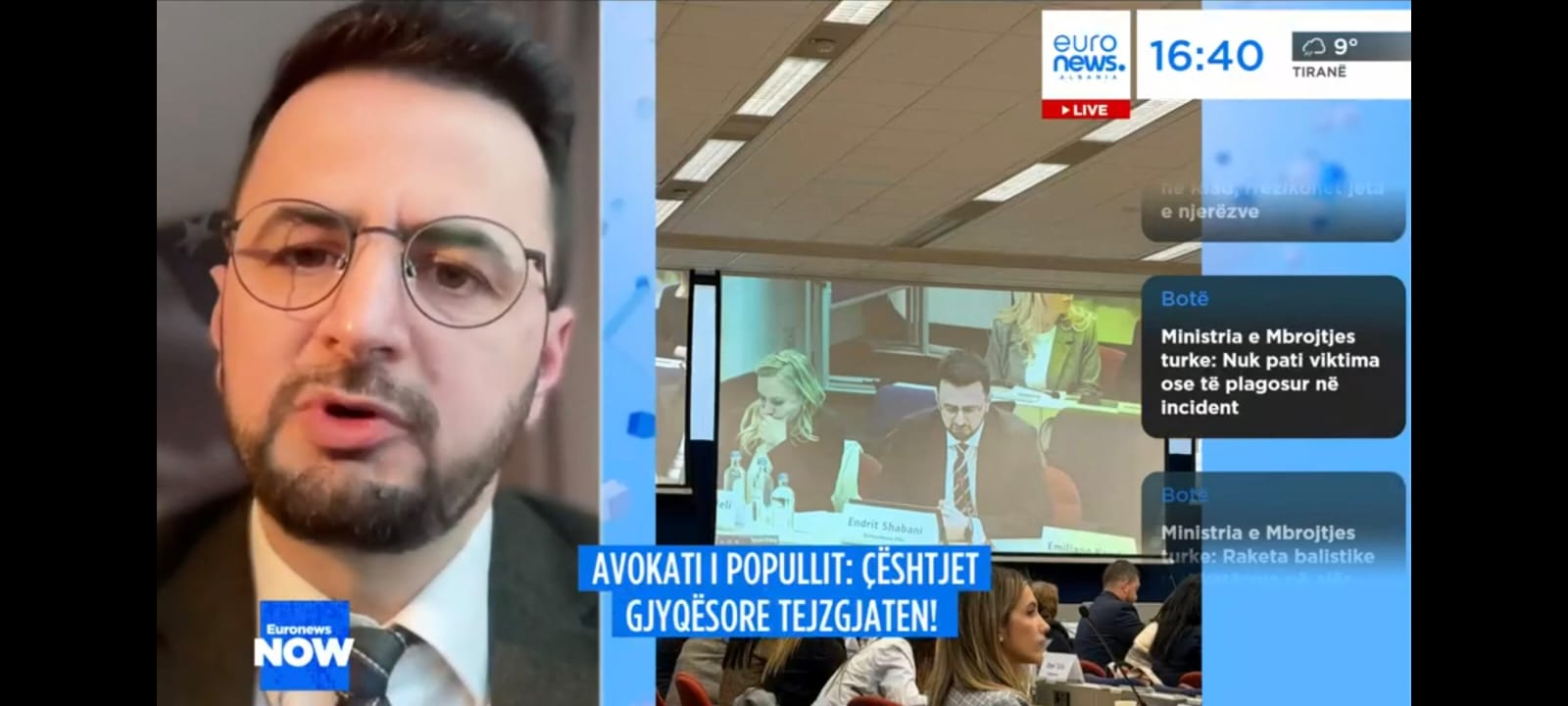 Brussels - The People's Advocate, In An Interview With Euronews Albania On Re...